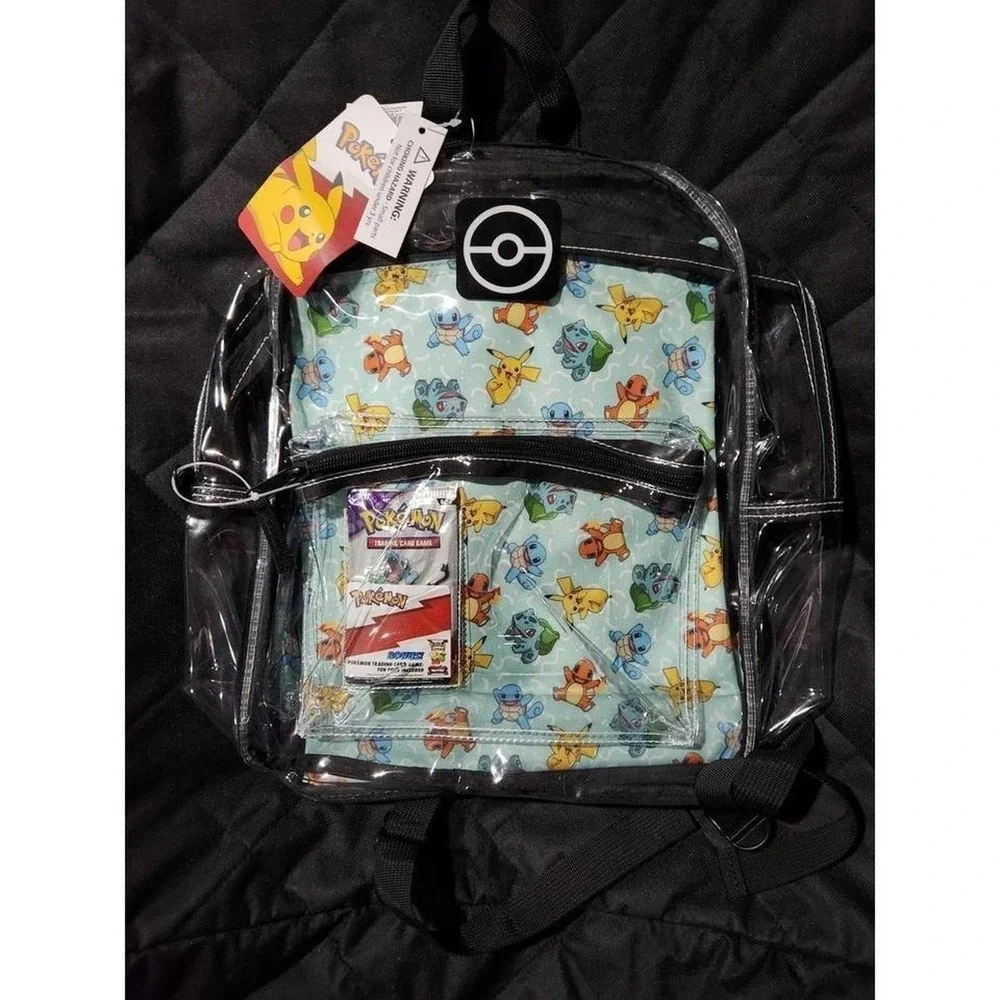 Pokémon Clear Backpack with Removeable Interior Sleeve Included New